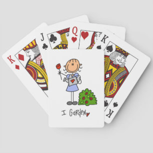 Gartenbau-Strichmännchen Spielkarten