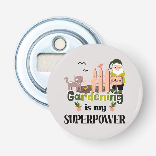 Gartenbau Supermacht, Niedlicher Gärtner Flaschenöffner (Vorderseite)