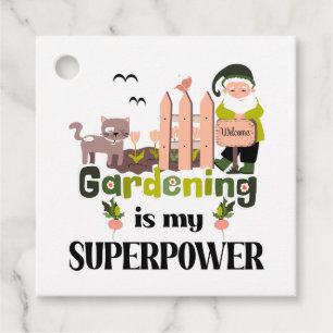 Gartenbau Supermacht, Niedlicher Gärtner Geschenkanhänger