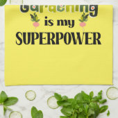 Gartenbau Supermacht, Niedlicher Gärtner Geschirrtuch (Gefaltet)