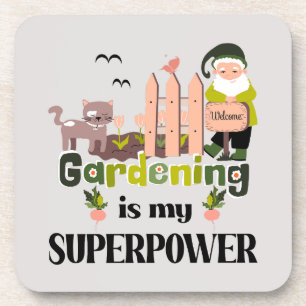 Gartenbau Supermacht, Niedlicher Gärtner Getränkeuntersetzer