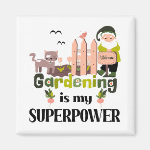 Gartenbau Supermacht, Niedlicher Gärtner Magnet