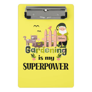 Gartenbau Supermacht, Niedlicher Gärtner Mini Klemmbrett