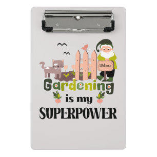 Gartenbau Supermacht, Niedlicher Gärtner Mini Klemmbrett