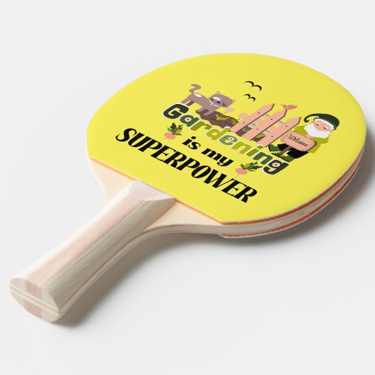 Gartenbau Supermacht, Niedlicher Gärtner Tischtennis Schläger (Vorderseite)
