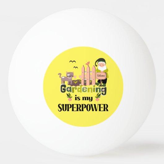 Gartenbau Supermacht, Niedlicher Gärtner Tischtennisball (Vorderseite)