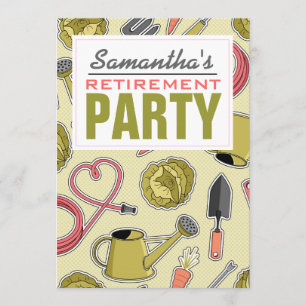 Gartenbau - Threading Retirement Party Einladung