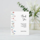 Gartenbau Wildblumen Brautparty Dankeskarte (Stehend Vorderseite)