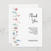 Gartenbau Wildblumen Brautparty Dankeskarte (Vorne/Hinten)