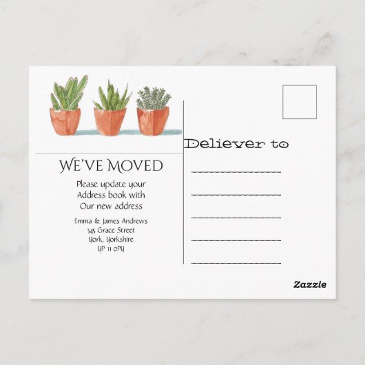 Gartenbau Wir haben die Ankündigung verschoben Pos Postkarte (Rückseite)