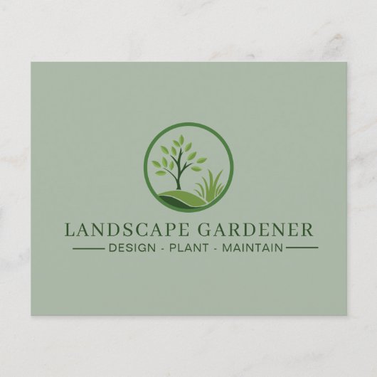 Gartenbauer Flyer | Professionelle Gärtnerei (Vorne)