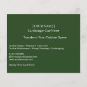Gartenbauer Flyer | Professionelle Gärtnerei (Hinten)