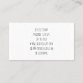 Gartenbauer Rustic Wood Watercolor Holz & Pflanze Visitenkarte (Rückseite)