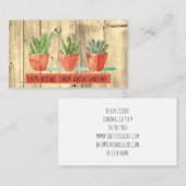 Gartenbauer Rustic Wood Watercolor Holz & Pflanze Visitenkarte (Vorne/Hinten)