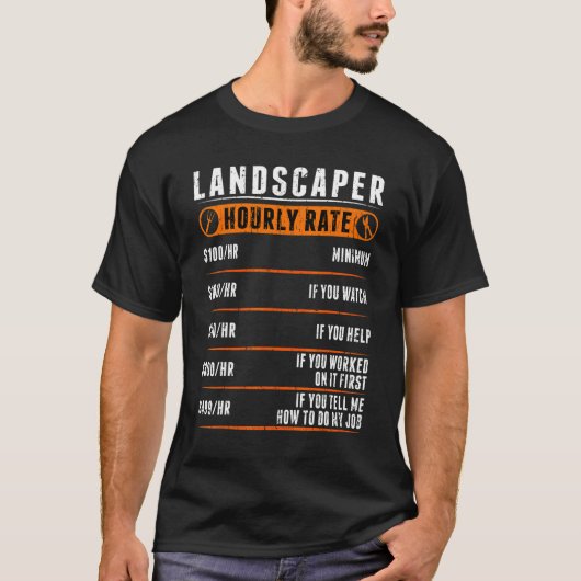 Gartenbauer-Stundensatz Gartenbauer-Arbeitslohn Ga T-Shirt (Vorderseite)