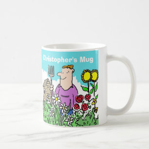 Gartenbauer-Tasse. Wählen Sie Ihren Namen. Kaffeetasse