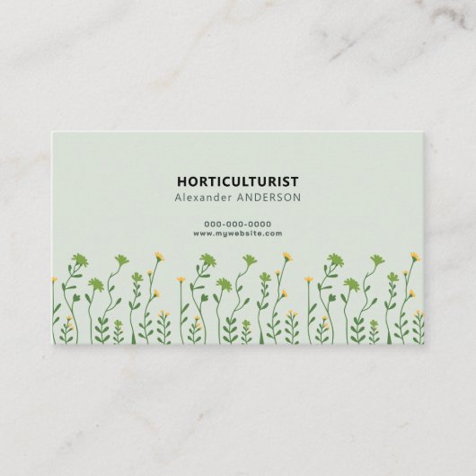 Gartenbauer Visitenkarte (Vorderseite)