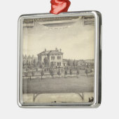 Gartenbauernhof von Prairie, Nebraska Silbernes Ornament (Links)