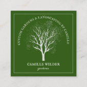 Gartenbaum Quadratische Visitenkarte (Vorderseite)
