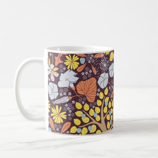Gartenbäume, Blumen, Apfelmuster Kaffeetasse (Links)