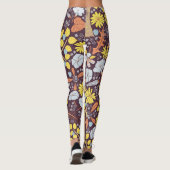 Gartenbäume, Blumen, Apfelmuster Leggings (Rückseite)