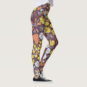 Gartenbäume, Blumen, Apfelmuster Leggings (Rechts)