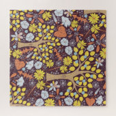 Gartenbäume, Blumen, Apfelmuster Puzzle (Horizontal)
