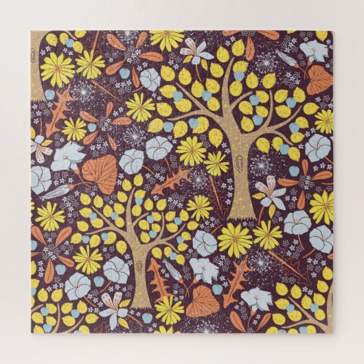 Gartenbäume, Blumen, Apfelmuster Puzzle (Vertikal)