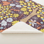 Gartenbäume, Blumen, Apfelmuster Sherpadecke (3/4)