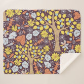 Gartenbäume, Blumen, Apfelmuster Sherpadecke (Vorderseite (Horizontal))