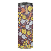 Gartenbäume, Blumen, Apfelmuster Thermosbecher (Rückseite)