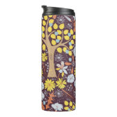 Gartenbäume, Blumen, Apfelmuster Thermosbecher (Nach rechts gedreht)