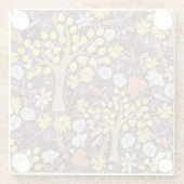 Gartenbäume, floral, Apfelmuster Glasuntersetzer (Rückseite)