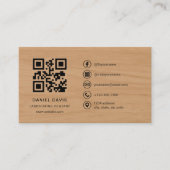 Gartenbauunternehmen Holz Professioneller QR-Code Visitenkarte (Vorderseite)