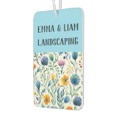 Gartenbauunternehmen QR-Code Werbebranding Autolufterfrischer (Links)