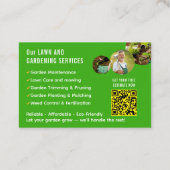 Gartenbetriebskarte Visitenkarte (Rückseite)