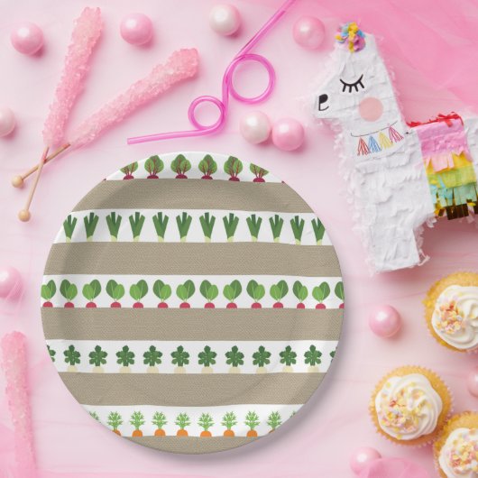 Gartenbetten Pappteller (Party)