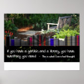 Gartenbibliothek Poster (Vorne)