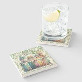 Gartenbibliothek Steinuntersetzer (Seitenansicht)