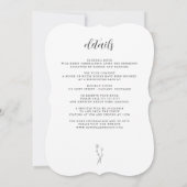 Gartenbiene mit Details Hochzeit Einladung (Rückseite)