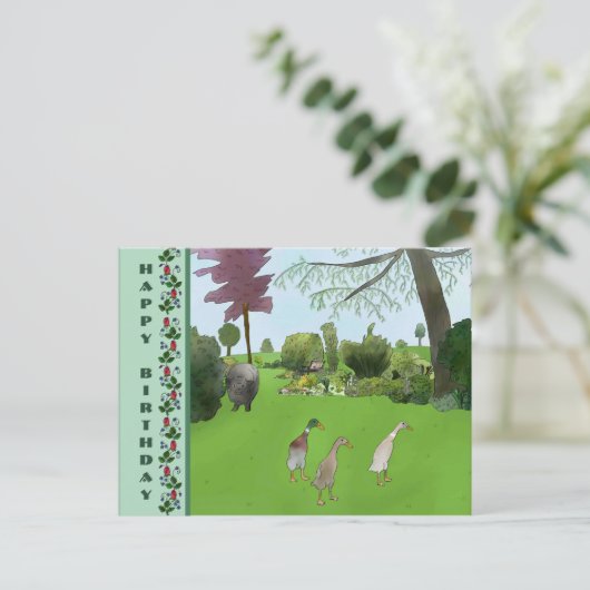 Gartenbild Postkarte (Stehend Vorderseite)