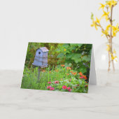 GartenBirdhouse Notecard Karte (Gelbe Blume)