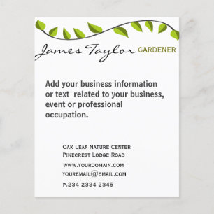 Gartenblatt-Gärtnerei Grün Flyer