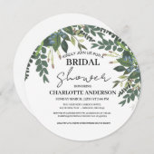 Gartenblätterung Naturpark Brautparty Einladung (Vorne/Hinten)