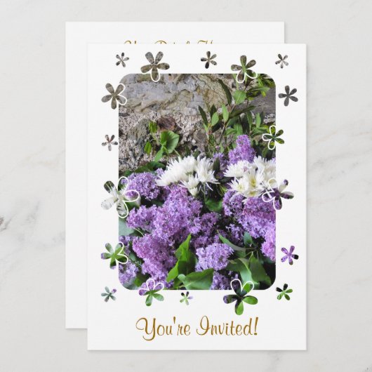 GARTENBLUME EINLADUNG (Vorne/Hinten)