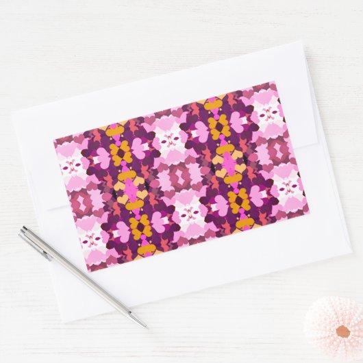 GARTENBLUME RECHTECKIGER AUFKLEBER (Umschlag)