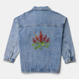 Gartenblume - Scharlachroter Salbei Jeansjacke