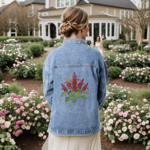 Gartenblume - Scharlachroter Salbei Jeansjacke