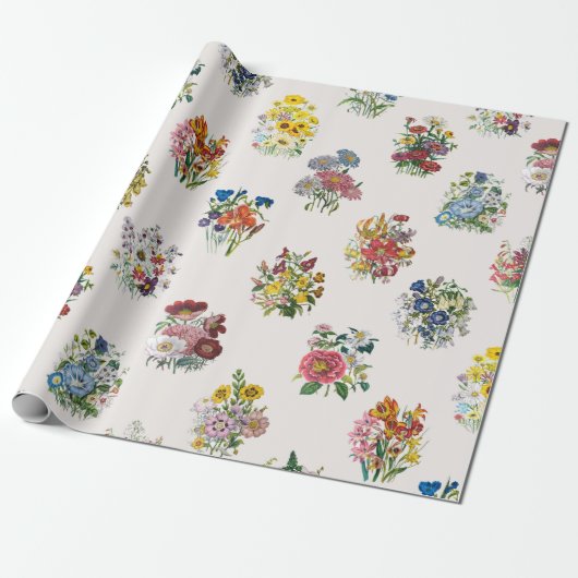 Gartenblumen Geschenkpapier (Ungerollt)