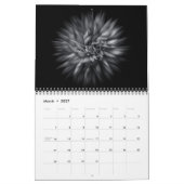 Gartenblumen in Schwarz-Weiß Nr. 20 Flow Kalender (Mär 2027)